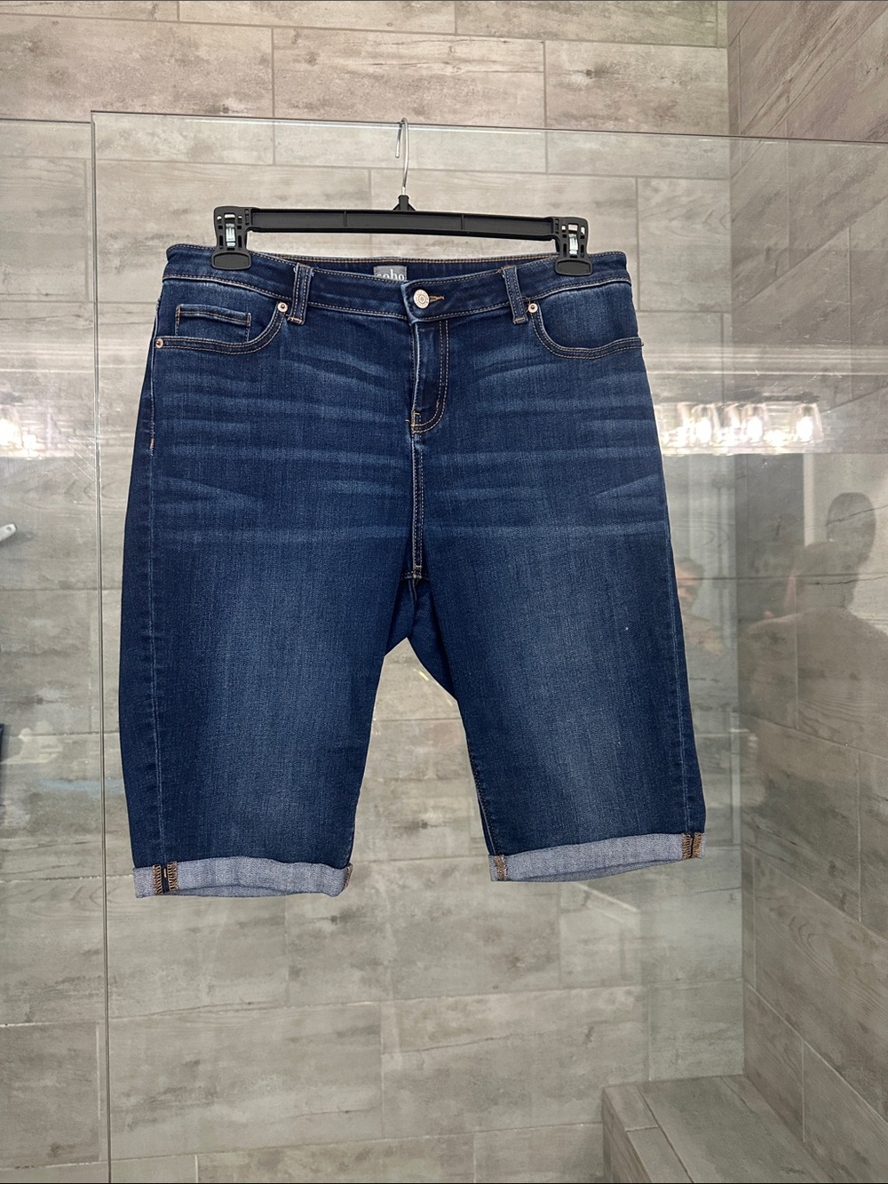 New York & Company Dark Blue Denim Women’s Jean Shorts